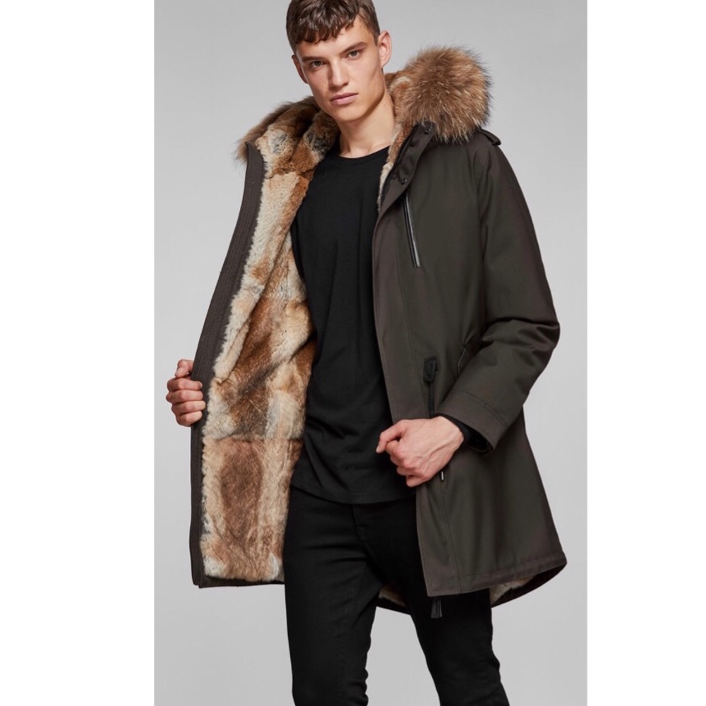 MENS**** MACKAGE MORITZ flannel fur lined jacket